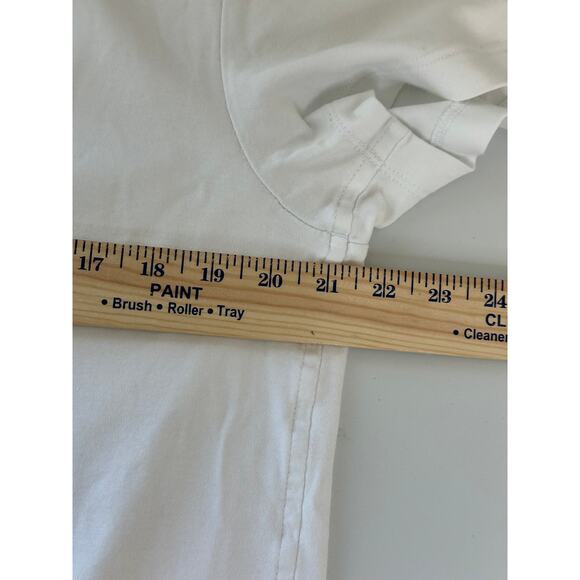 Banana Republic 100% Cotton White Crew Neck Short Sleeve Tee Casual Breathable M - Picture 8 of 8